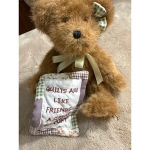Boyds Bears The Head Bean Collection Comfy Goodfriend Jointed Quilt Teddy Bear
